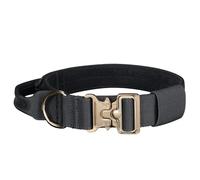 EXCELLENT ELITE SPANKER Collar de Perro Militar táctico de Alta Resistencia Ajustable con Hebilla de Metal y asa de Control(BLK)