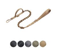 EXCELLENT ELITE SPANKER Correa Militar táctica para Perros Clips de Gancho de Aluminio espaciales Correa elástica para Perros Correa elástica de Cuerda Bungee con 2 Asas de Control(COB)