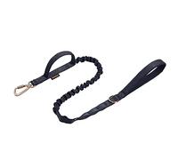 EXCELLENT ELITE SPANKER Militar Táctica Espacio Gancho de Aluminio Clips Correa elástica para Perros Correa de Cuerda elástica con 2 Asas de Control(BLK)