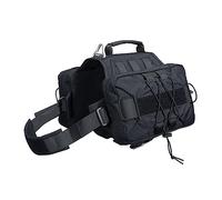 EXCELLENT ELITE SPANKER Mochila para Perro Hound Dog Saddle Bag para Viajes Camping Senderismo Perro Mediano y Grande con 2 Bolsillos Laterales de Gran Capacidad(BLK-M)