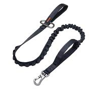 EXCELLENT ELITE SPANKER Táctica Bungee Dog Leash Militar Ajustable Correa de Perro de liberación rápida elástica Correa de Cuerda con 2 asa de Control(BLK)