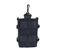 EXCELLENT ELITE SPANKER Tactical Molle Simple/Doble Bolsa magnética Abierta para M4 M14 M16 AR15 G36 Revista(Simple+Negro)