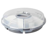 Excellent Houseware Juego de servir con tapa y 6 compartimentos, 33 x 9 cm, color gris