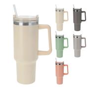Excellent Houseware Taza Térmica de Viaje con Cañita 1200 ml - Mantiene la Temperatura - Colores Surtidos