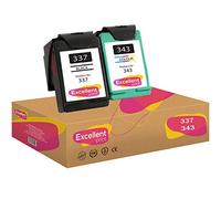 Excellent Print 337 343 Compatible Cartuchos de Tinta para HP Officejet 100 Photosmart 2573 2575 8050