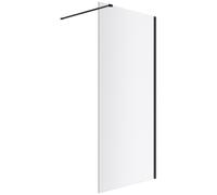 Excellent Vidoq mampara de ducha walk-in 100 cm negro mate/vidrio transparente KAEX.1506.1000.LP.BL