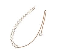 Excellent Waist Chain, Boho Star Body Jewelry, Metal Hollow Fashion Belt Chain, Cute Adjustable Waist Belt for Dresses Jeans Trousers, Concert Outfit Accessory for Party Country Birthday Festival