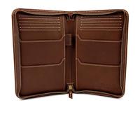 Excello Global Products Cartera de Viaje y Soporte para Pasaporte, Material de Grano Dividido marrón