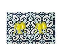 Excelsa Amalfi - Juego de 6 platos decorativos con limones de cerámica, 30 x 20 cm