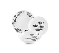 Excelsa Black Sea Servicio Platos 18 Piezas