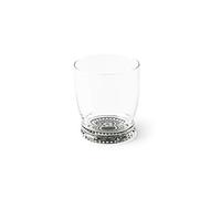 Excelsa Boheme Noir Juego de 6 Vasos de Agua con Fondo Decorado, Vidrio, Claro