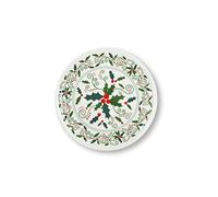 Excelsa Christmas Holly - Juego de 6 platos panettone, porcelana, diámetro 31 cm.