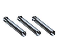 Excelsa Classic Cake Paquete de 3 moldes para Cannoli Sicilianos, Acero Inoxidable, Plateado, 9x12x3 cm