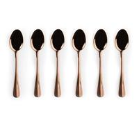 Excelsa Copper - Juego de 6 cucharas de café, acero inoxidable, 14,5 cm
