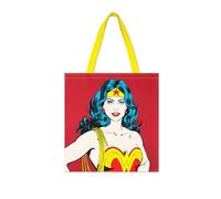 Excelsa DC Comics - Bolso Shopper, Tote Bag, 41,5 x 41,5 cm, parte delantera 100% algodón, lavable en lavadora, Parte delantera con decoración de Batman, parte trasera y asas azules, Cm. 41,5 x 41,5