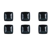 Excelsa Eclipse - Juego de 6 platos hondos cuadrados de cerámica, negro mate