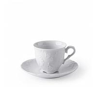 Excelsa "' Elisa Rococo Blanco Taza de té y platillo