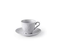 Excelsa Elisa Rococò - Juego de 6 tazas de café con plato, porcelana