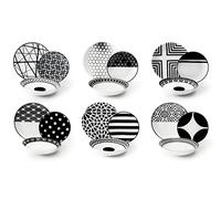 Excelsa Emily Juego de platos, porcelana, blanco/negro, 18 artículos