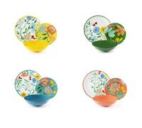 Excelsa Eze Sur Mer - Vajilla de 12 piezas, porcelana, multidecoración