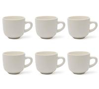 Excelsa Fashion White - Juego de 6 tazas de té blancas, de cerámica, capacidad de 250 ml.