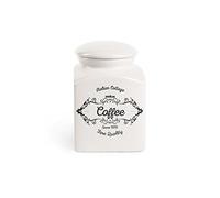 Excelsa Fine Quality Tarro de café, Cerámica, Blanco Marfil, Capacità: ml.700