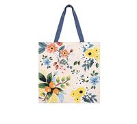 Excelsa Fiori Frida Bolsa Shopper, Tote Bag, 41,5 x 41,5 cm, parte delantera 100% algodón, lavable en lavadora