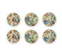 Excelsa Fiori Frida - Juego de 6 platos de pizza de porcelana, decoración floral, 30,5 cm