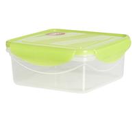 Excelsa Freshness Recipiente Cuadrado 1.2 L, plástico, Verde, 16 x 16 x 7.5 cm