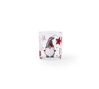 Excelsa Gnomo - Juego de 3 vasos navideños - Vasos de vidrio - Capacidad 250 ml