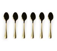 Excelsa Gold - Juego de 6 cucharas de café, acero inoxidable, 14,5 cm