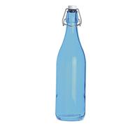 Excelsa Happy Color Botella Lisa 1 L, Cristal, Azul, 8 x 8 x 30 cm