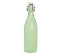 Excelsa Happy Color Botella Lisa 1 L, Cristal, Verde, 8 x 8 x 30 cm