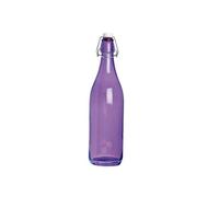 Excelsa Happy Color Botella Lisa 1 L, Cristal, Violeta, 8 x 8 x 30 cm