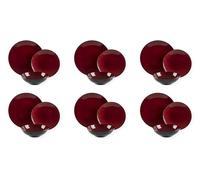 Excelsa Japan - Vajilla de 18 piezas, gres, rojo y negro