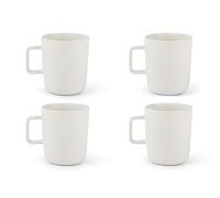 Excelsa Juego de 4 tazas de cerámica blanca de cerámica de 320 ml.