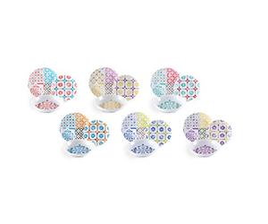 Excelsa - Juego de vajilla de 18 Piezas - Línea Mayólicas - Material porcelana - Multicolor