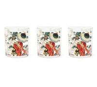 Excelsa Kimono - Juego de 3 vasos de agua de cristal, 250 ml, estilo oriental con geisha