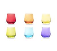 Excelsa Lima - Juego de 6 vasos de licor o café, cristal, capacidad 95 ml, multicolor