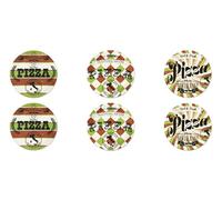 Excelsa Little Italy - Juego de 6 platos de pizza, diámetro 31 cm, porcelana, multidecoración