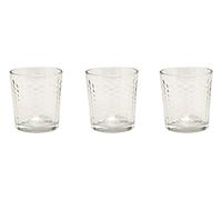 Excelsa Londres Unidades 3 Vasos cl 26, Cristal, Transparente, 7.5 x 7.5 x 8.69 cm