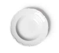 Excelsa Mademoiselle Plato Hondo, Porcelana, Blanco, 22.5 x 22.5 x 1.5 cm