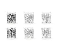 Excelsa Magic Black - Juego de 6 vasos de agua, cristal, capacidad 260 ml.