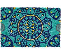Excelsa Mandala Mediterráneo Felpudo de Entrada, Fibra de Coco Multicolor, 40 x 60 cm