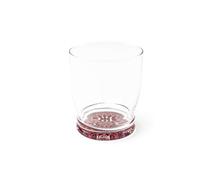 Excelsa Mandala Rosso - Juego de 6 vasos de agua con fondo decorado, cristal