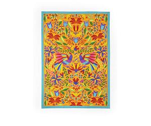 Excelsa Mexican Flowers - Paño de Cocina 100% algodón 70x50, con Ojal