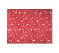 Excelsa Nordic Christmas - Mantel navideño Rojo con Renos y Copos de Nieve, 140 x 240 cm