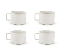 Excelsa Nordic - Juego de 4 tazas Jumbo blancas, cerámica Stoneware, capacidad 400 ml.