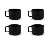 Excelsa Nordic Set 4 Tazas Jumbo Negras, Cerámica Stoneware, Capacidad 210 ml.