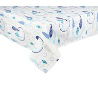 Excelsa North Sea Mantel Rectangular, 140 x 240 cm, 70% algodón, 30% poliéster, Lavable en Lavadora